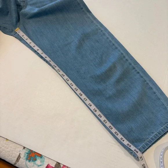 Rita Row Fabiola Barrel Leg Jeans High Waist Loose Fit Denim Light Wash, Size 40 - Picture 15 of 15